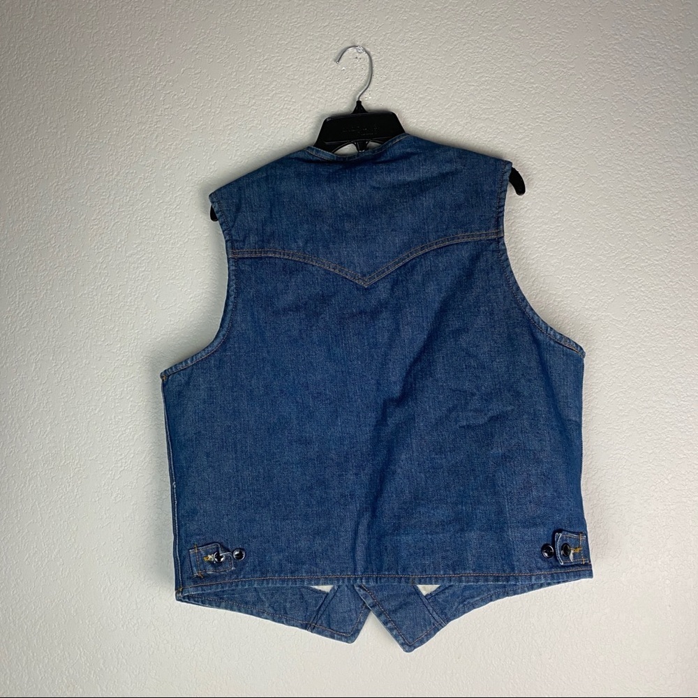 Vintage Storm Rider Lee Denim Sherpa Vest - Picture 4 of 6